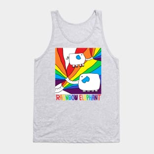 rainbow elephant Tank Top